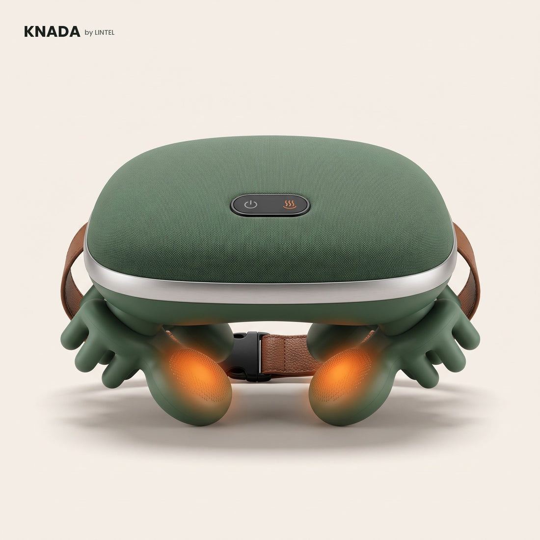 KNADA wireless neck and shoulder massager with 8 kneading fingers and 2 warm thumbs