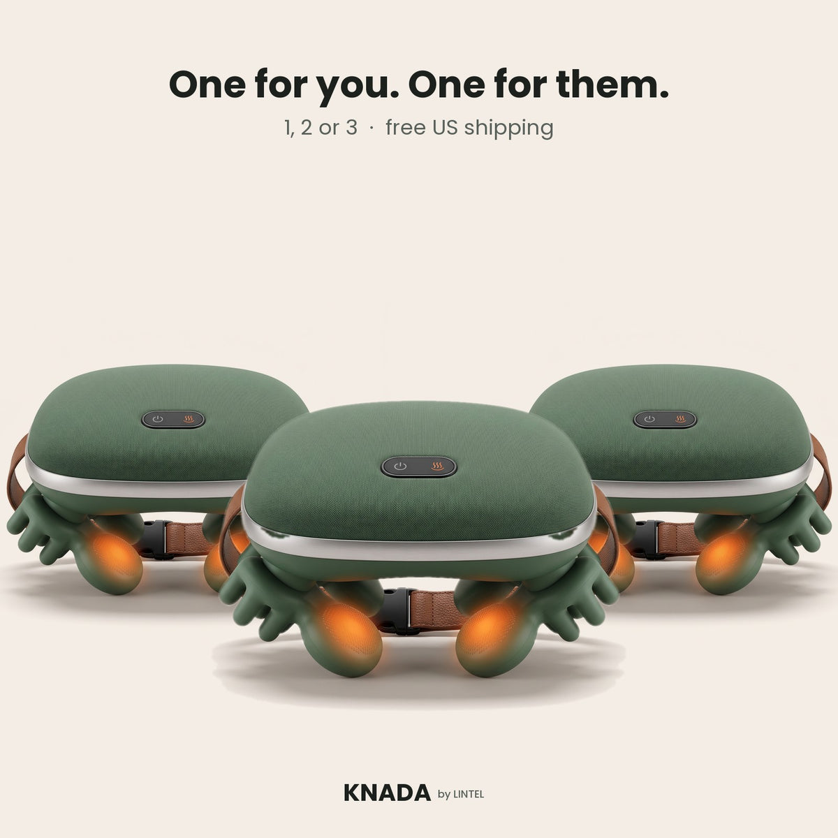 Three KNADA massagers