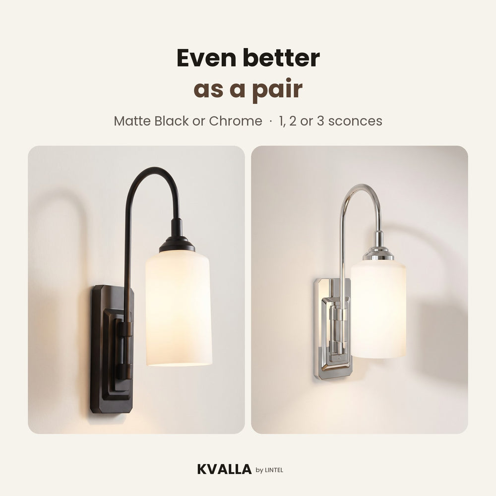 KVALLA in matte black and chrome