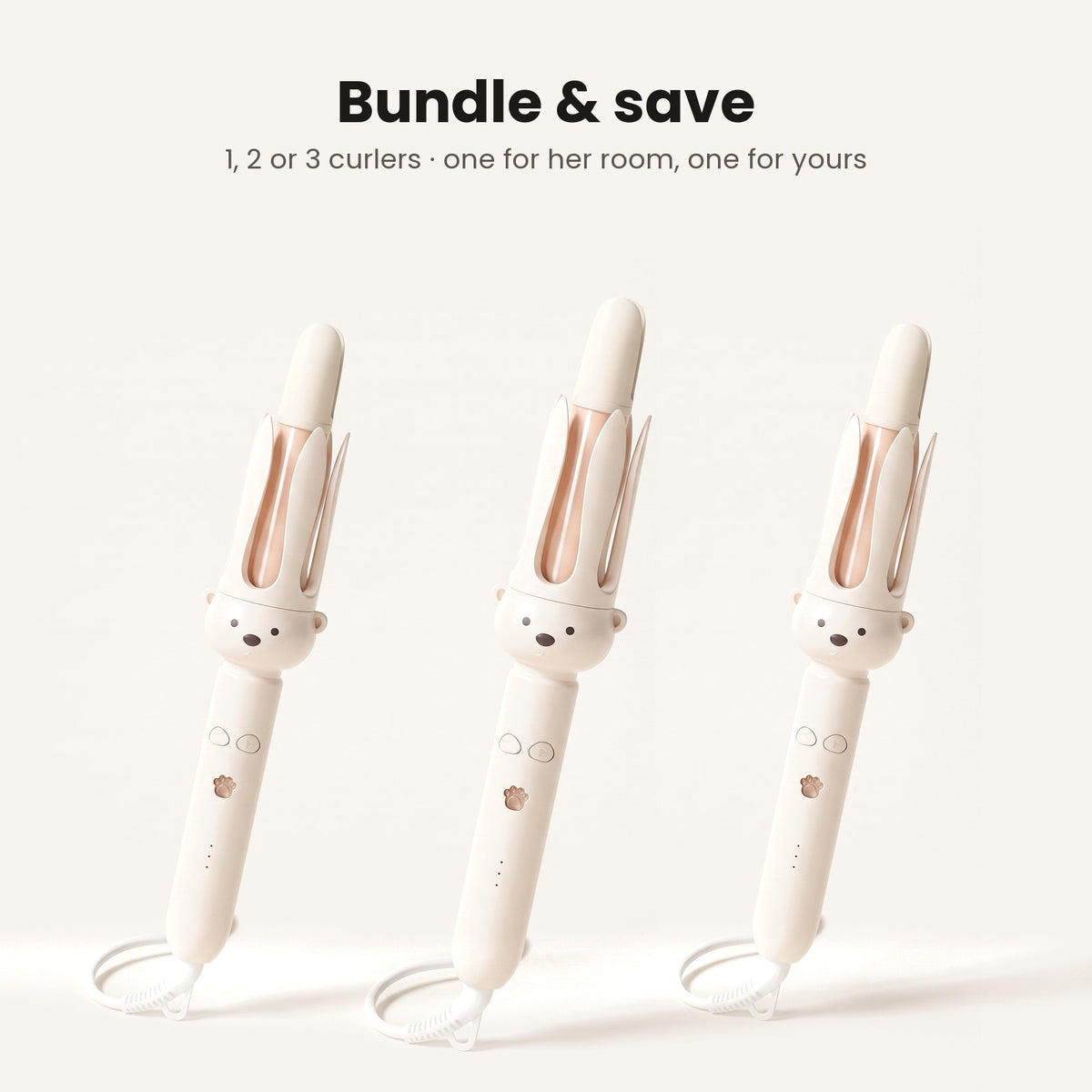 LOCKA curler bundle: 1, 2 or 3 curlers