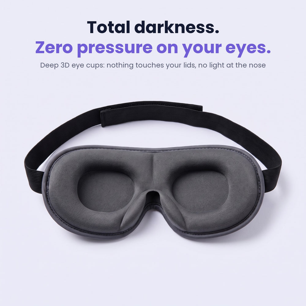 Deep 3D eye cups: total darkness, zero pressure on the eyes