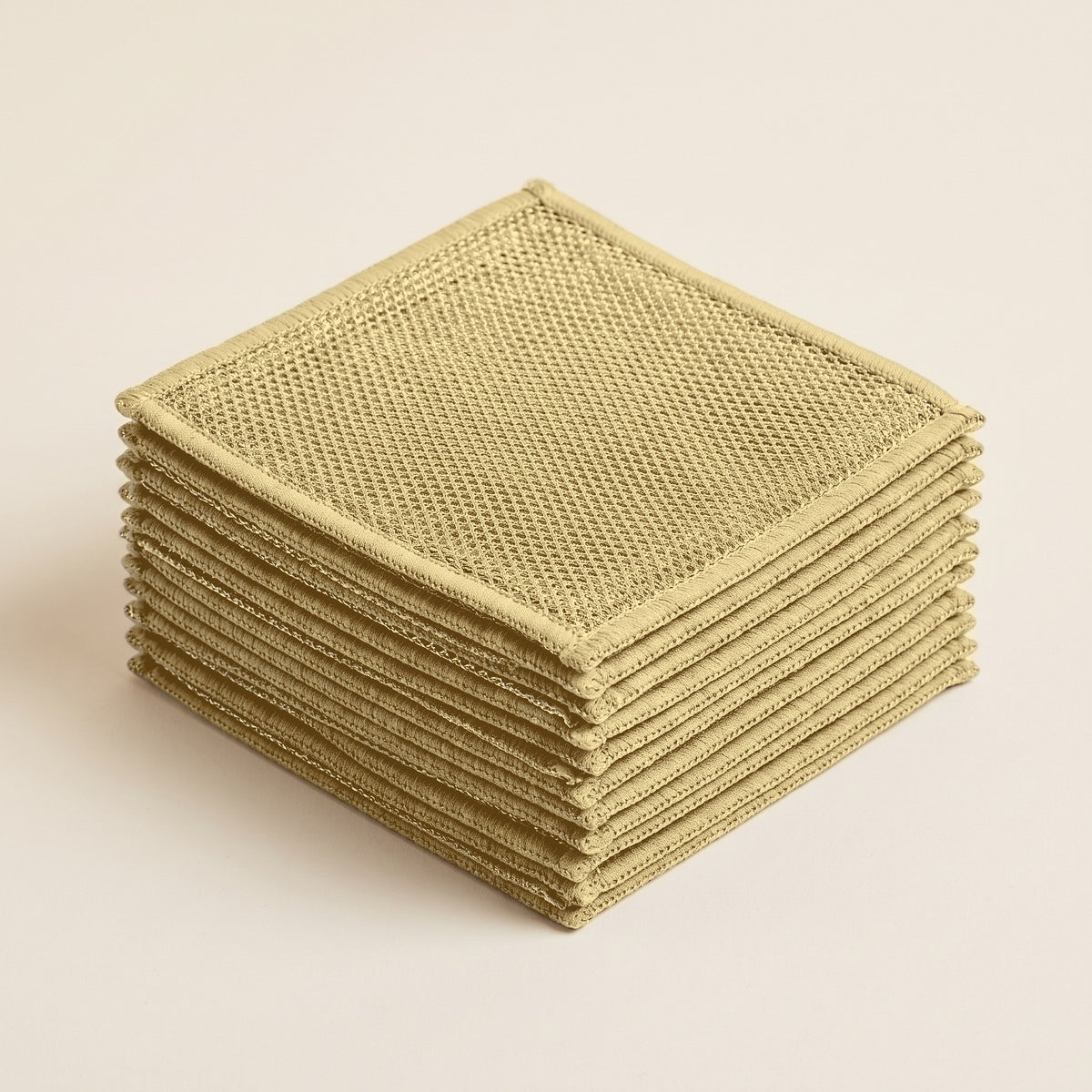 SKRUBBA Mesh Scrub Cloths in Champagne Gold