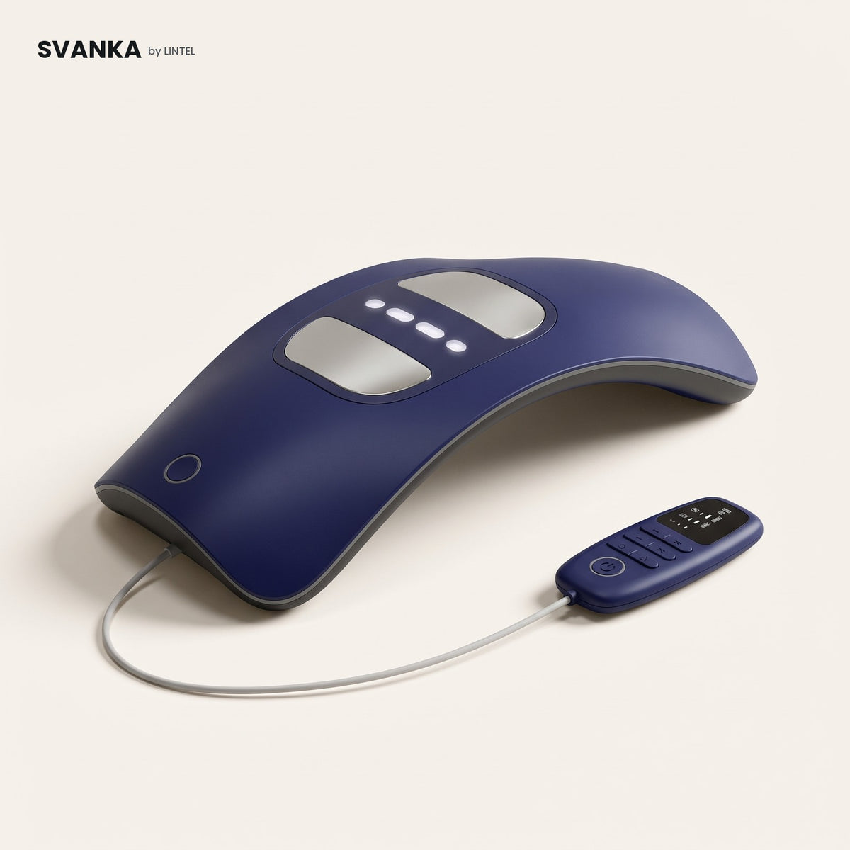 SVANKA lumbar stretcher with wired remote, navy