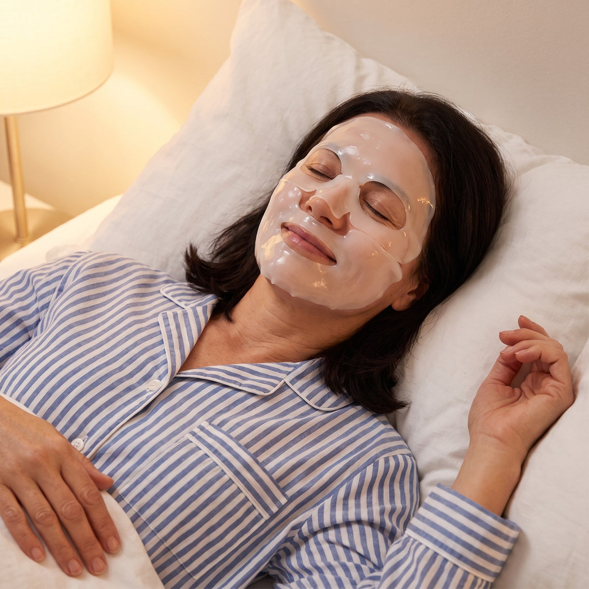 Wearing the FUKTA hydrogel mask overnight
