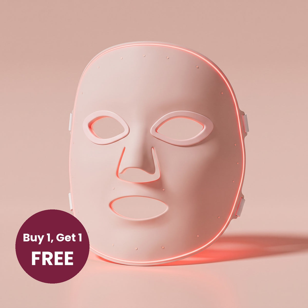 GLANSA LED Face Mask in Blush Pink, Buy 1 Get 1 Free