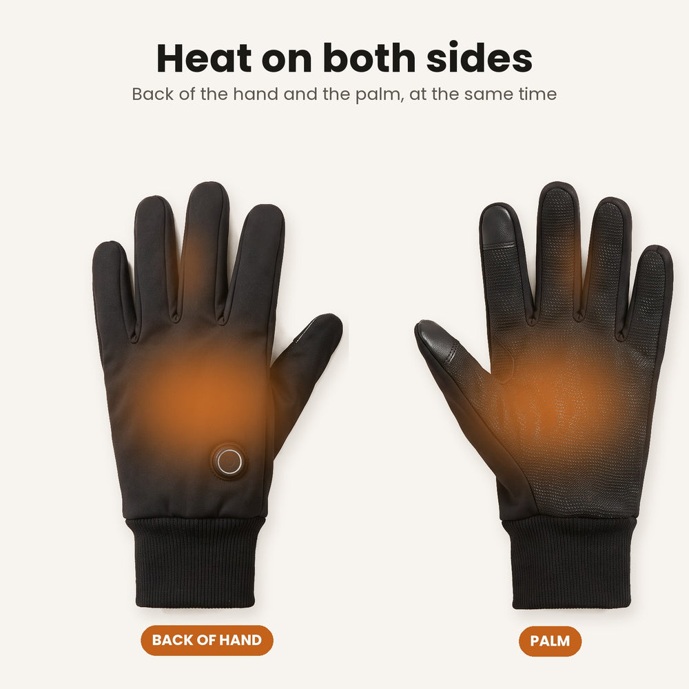 Heat on both sides: back of the hand and the palm