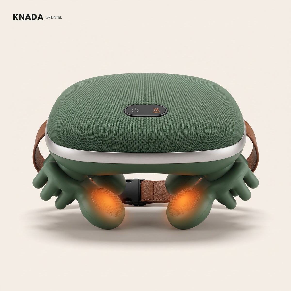 KNADA wireless neck and shoulder massager with 8 kneading fingers and 2 warm thumbs