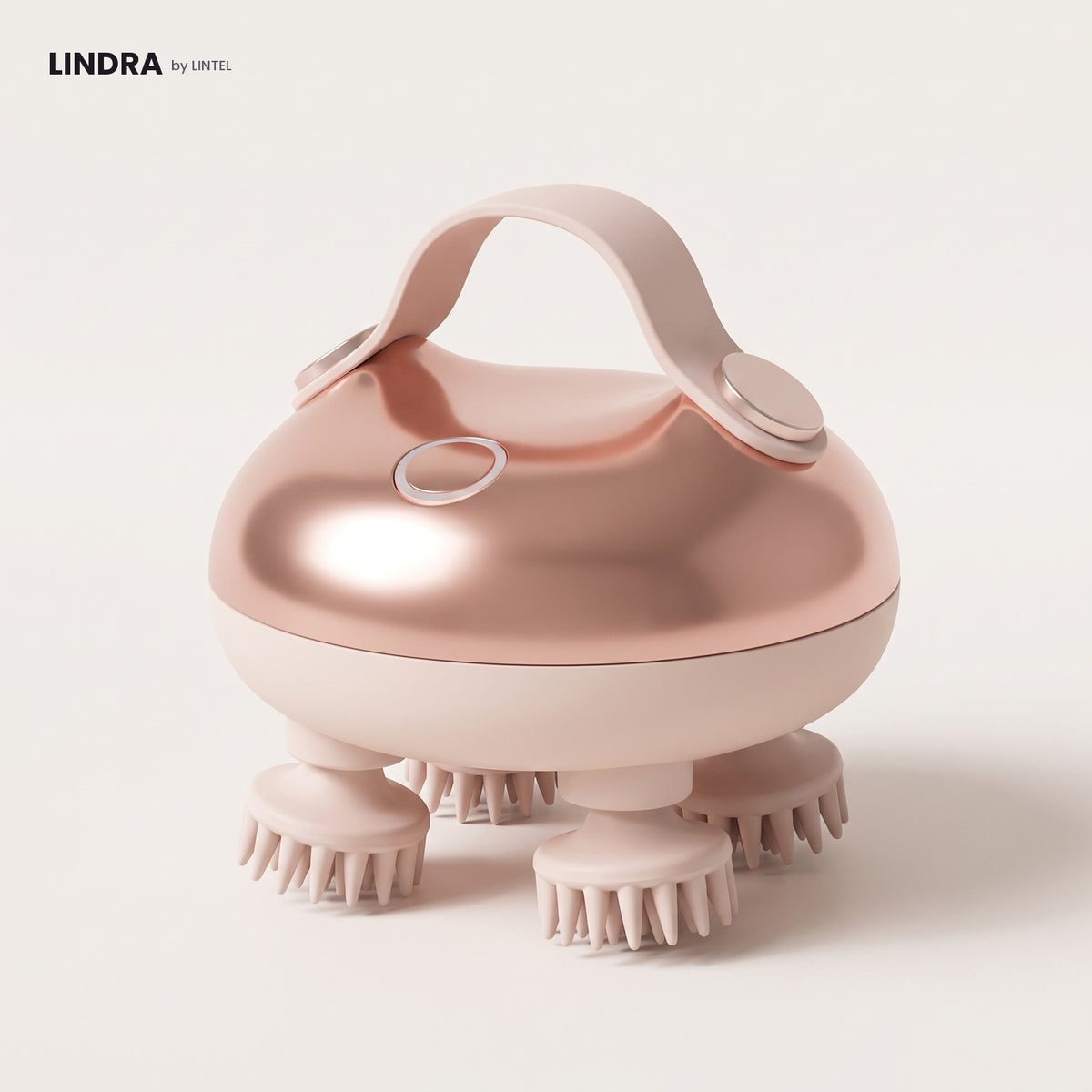 LINDRA electric scalp massager in rose pink