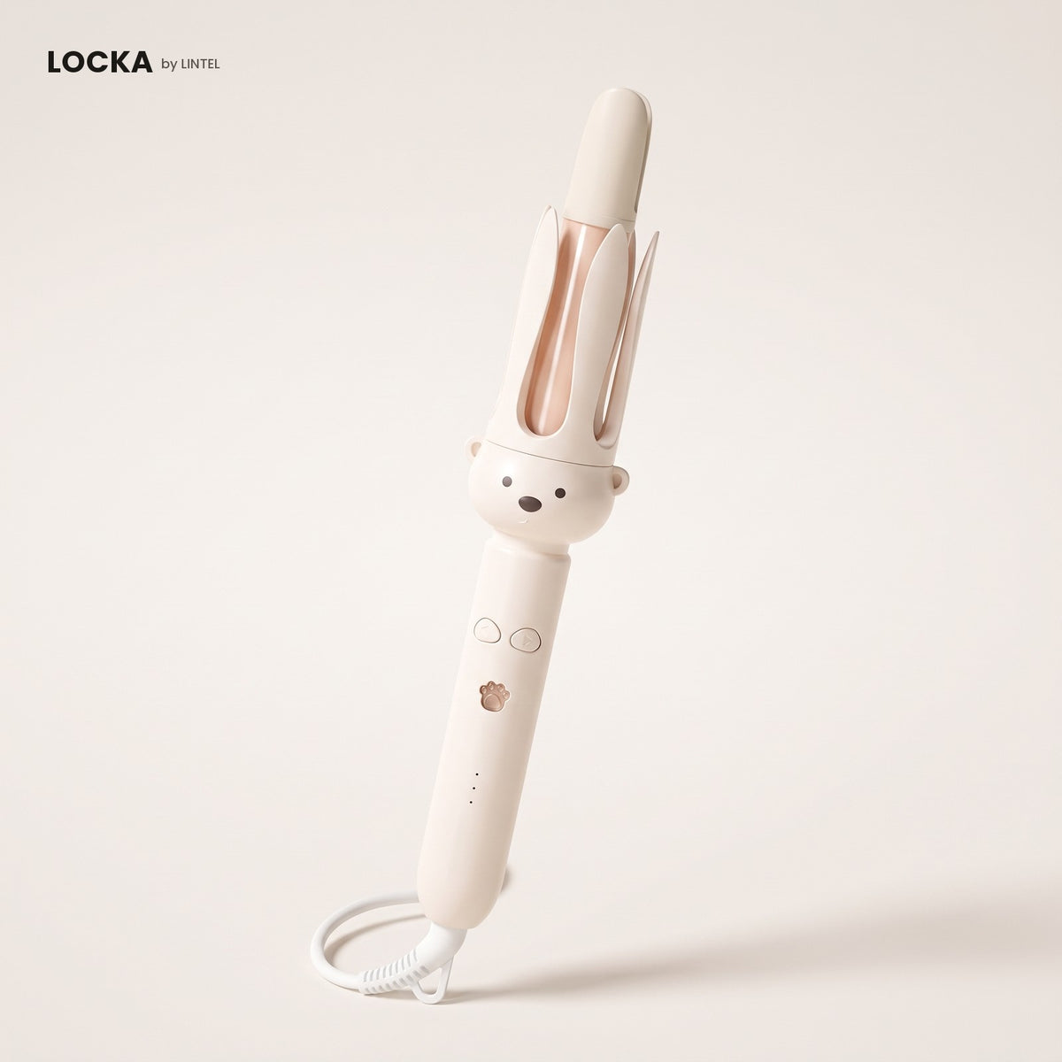 LOCKA automatic rotating curler, cream