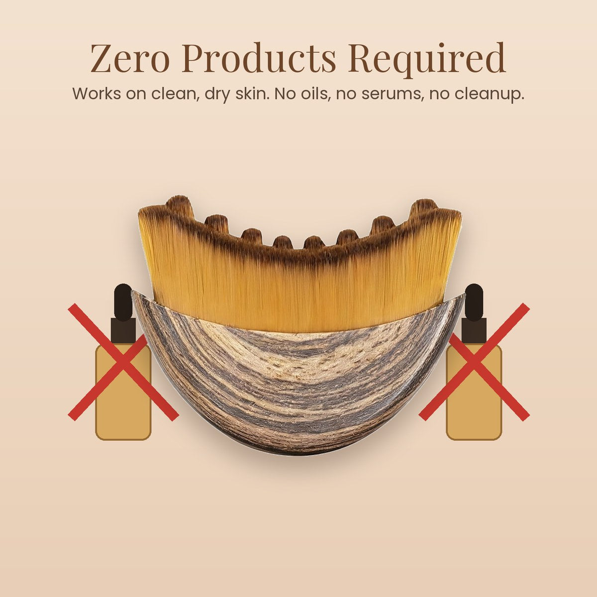 Zero products required: no oils, no serums
