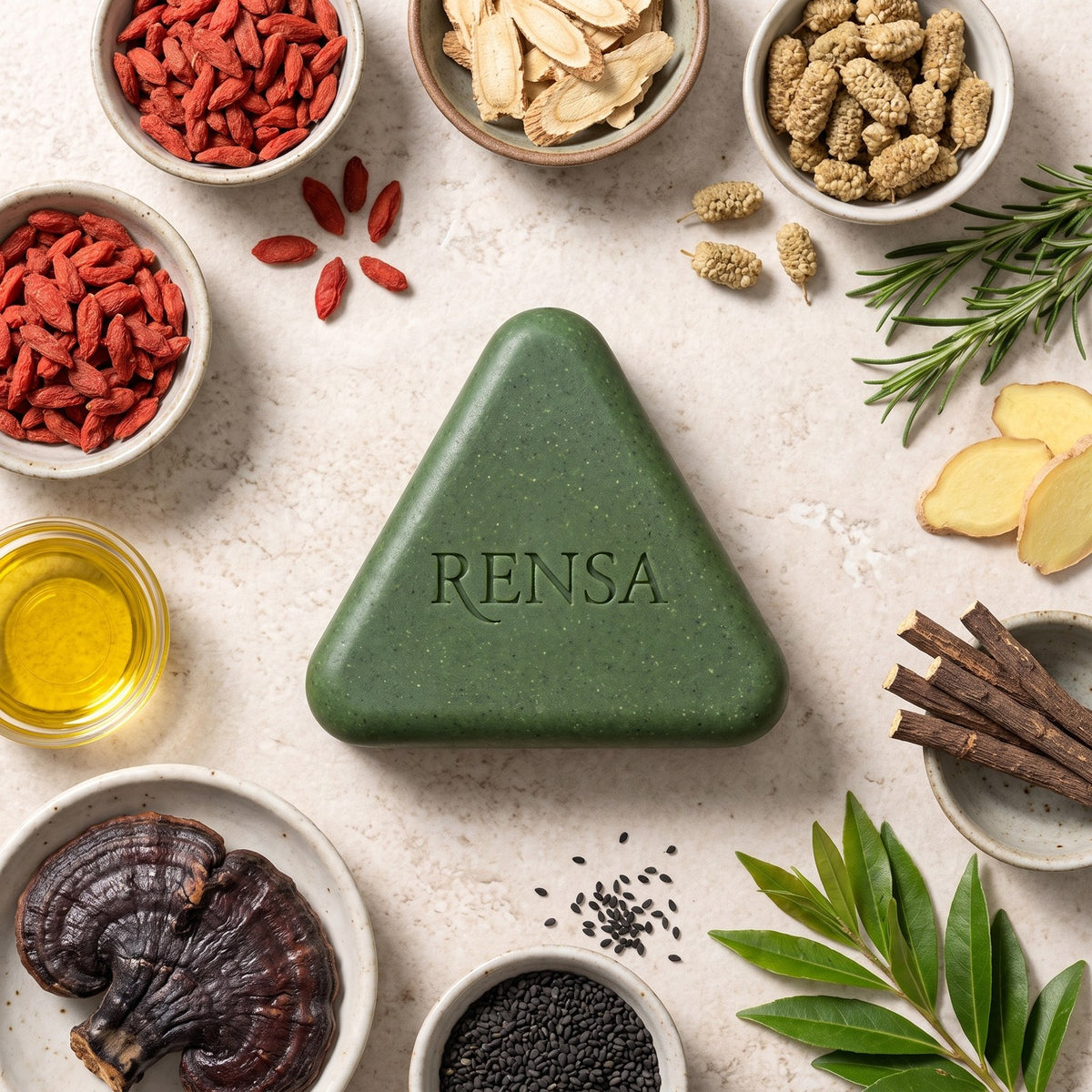 RENSA bar with the fermented Korean herbs inside
