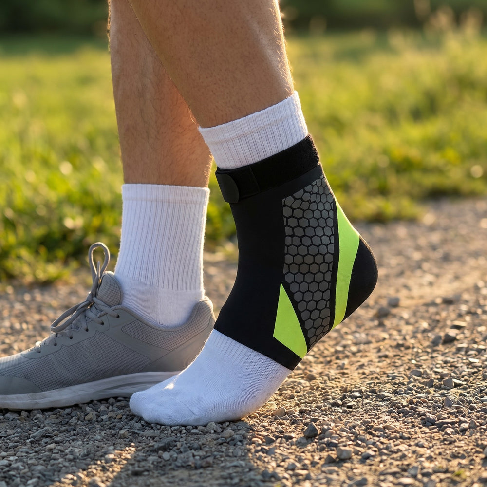 STODA Ankle Brace worn on a trail run