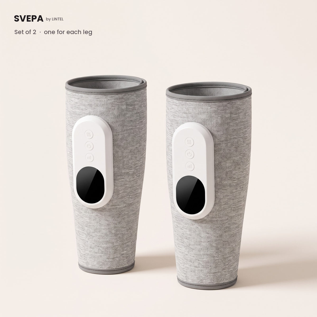 SVEPA cordless leg massager, set of 2 calf wraps with control units