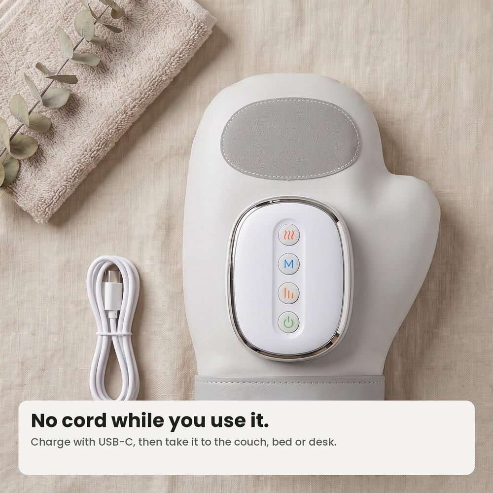 VIRKA cordless hand massager with USB-C cable