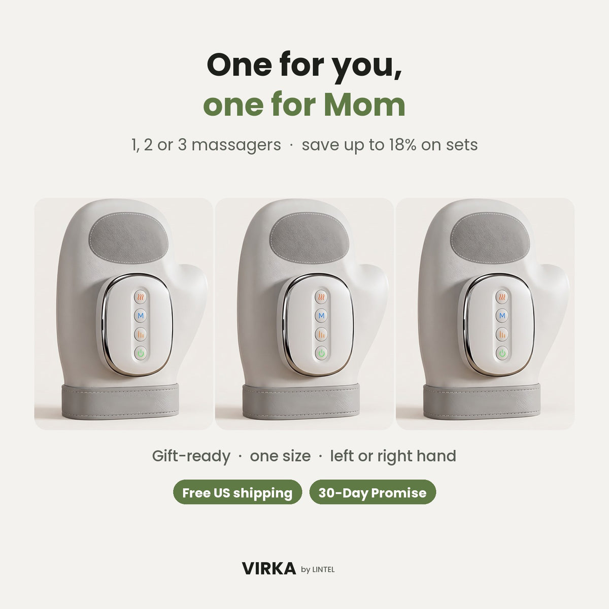 VIRKA hand massager sets of 1, 2 or 3